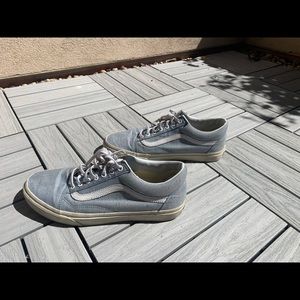 Old Skool Vans in baby blue